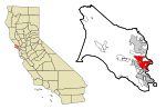 Marin County California Incorporated and Unincorporated areas San Rafael Highlighted